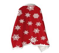 Couverture Châle Portable, Poncho Chaud For Les Genoux, Manteau Poncho Chaud For Adulte Avec Boutons(Red5,90 * 130cm)