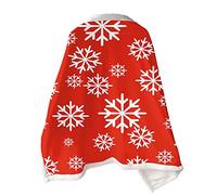 Couverture Châle Portable, Poncho Chaud For Les Genoux, Manteau Poncho Chaud For Adulte Avec Boutons(Red3,90 * 130cm)