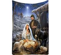 Couverture chaude en micro peluche 150x200 cm - Naissance de Jésus-Christ