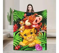 Couverture chaude filles garçons décoratif Simba roi Lion jeter couverture flanelle couvre-lit chaise canapé-lit rue tendance canapé-lit couverture 1