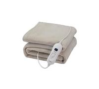 Terraillon Plaid chauffant Cozy - 3 réglages, arrêt auto, 3h, lavable, 160x120 cm, corail/gris clair