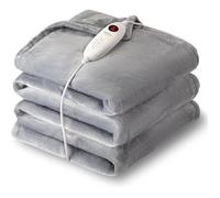 COUVERTURE CHAUFFANTE, 150 x 180 cm, ALLJOY, grande couverture chauffante avec 6 niveaux de chaleur, arrêt automatique