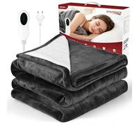 Couverture Chauffante 180x130 cm - Plaid Chauffant avec 10 Niveaux de Température, Arrêt Automatique (Sécurité) et Lavable en Machine. Pour Lit, Canapé, Bureau - Confort Maximum