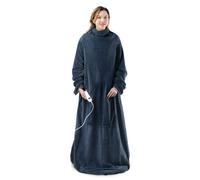 Navaris Couverture chauffante à Manches - Plaid électrique 195 x 125 cm avec Poche atttachée et télécommande pour réglage température et Heure