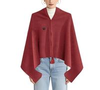 Couverture Chauffante À Porter Châle Couverture à Température Réglable | Châle Enveloppant pour Temps Froid Pour Femmes Dames Filles Épouses Maison Bureau Appartement Salon Chambre Dortoir Rouge
