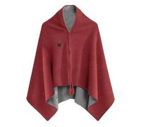 Couverture Chauffante À Porter Châle Température Réglable Pour Le Froid | Châle Enveloppant pour Temps Froid pour Femmes Dames Filles Mères Maison Bureau Appartement Dortoir Salon Rouge