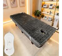 Couverture chauffante de massage, surmatelas chauffant pour table de massage électrique, protège-matelas de spa avec trou d'aération (lit non inclus)