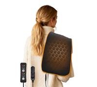 Couverture Chauffante de Voiture 12V 4 RéGlages Chaleur et 4 RéGlages Minuterie 31x61cm Mini Couverture éLectrique de Voyage Portable Pour Le dos du Cou éPaule Soulagement Des Douleurs Voiture SUV MPV