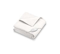 Couverture chauffante douce blanche
