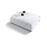 Dreamland Surmatelas chauffant Dreamy Night 195x165 cm Blanc double 6T Waffle avec 2 télécommandes