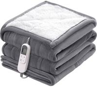 Couverture chauffante électrique 130 x 160 cm - Couverture chaude en flanelle douce - Cadeau idéal pour grand-mère