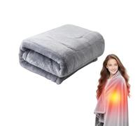 Couverture chauffante électrique, 140 x 80 cm, 3 niveaux de température (35 °C/45 °C/55 °C), évaluation rapide, câble USB amovible de 1,5 m, protection contre la surchauffe, lavable en machine, pour