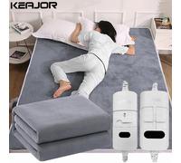 Couverture Chauffante Électrique 220V Plus Épaisse avec Thermostat Automatique, Couverture Chauffante pour le Corps, Matelas Thermique pour Chambre, Couverture Chauffante 70x150cm Grey