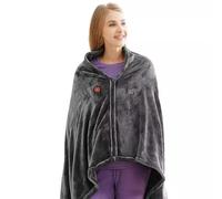 Couverture chauffante électrique, 3 Températures, Lavable en machine, Flanelle sherpa douce et chauffante intégrale du corps(Gris,150 * 85CM)