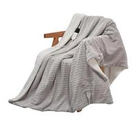 Couverture chauffante électrique avec arrêt automatique, grande couverture chauffante 180 x 130 cm, 6 niveaux et minuterie de 1 à 10 h, lavable en machine, flanelle douce, coussin chauffant pour lit