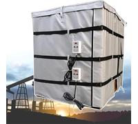 Couverture Chauffante électrique, Chauffage Pour Fût Ibc De 200/1000 L, Avec Régulateur De Température 0~150 ℃, Couverture Isolante Chauffante étanche Pour Extrêmement Basses(Silver,275Gallon/1000L)