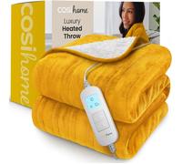 Couverture Chauffante Electrique - COSI HOME - 180x130cm - Jaune - 10 Réglages de Température - Minuterie 10h