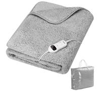 Couverture chauffante en polaire 180x130cm 120W polyester surmatelas réglable