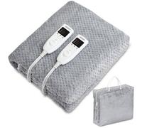 Couverture chauffante en polaire coral 160x140cm 120W polyester surmatelas chaud