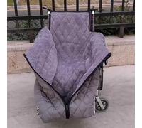 Couverture chauffante épaisse pour fauteuil roulant d'hiver, couverture pour fauteuil roulant, couvre-jambe confortable doublé de polaire coupe-vent avec fermeture à glissière pour le bas du corps