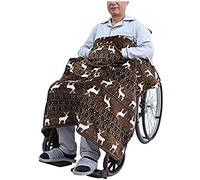 Couverture Chauffante For Fauteuil Roulant Doublée Polaire Avec Poches, Universelle Et Confortable For Adultes Hommes Et Femmes