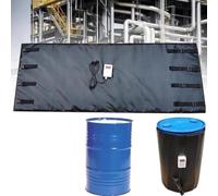 Couverture chauffante for fûts IBC, bande chauffante réglable de 0 à 150 °C, for fûts de 55 et 275 gal, for fûts en plastique, en fer et IBC(Black,55Gallon/200L)