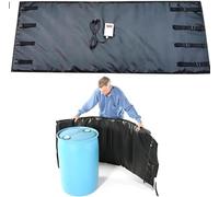 Couverture Chauffante Intégrale Pour Conteneur Ibc, Veste Chauffante Pour Conteneur Ibc De 200/1000 L (55/275 Gal), Haute Efficacité Thermique, Température Réglable De 0 À 150 °C(Black,55Gal/200L)
