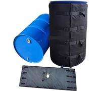 Couverture Chauffante Intégrale Pour Conteneurs Ibc De 200/1000 L (55/275 Gal). Couverture Chauffante Portable Pour Conteneur Ibc, Haute Puissance 2000 W/4000 W, 0 À 150 °C(Black,55Gal/200L)
