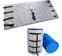 Couverture Chauffante Intégrale Pour Conteneurs Ibc De 200 À 1000 Litres (55/275 Gallons), 2000 W/4000 W, Thermostat Numérique De 0 À 150 °C (32 À 302 °F), Décongélation Rapide(Gray,55Gal/200L)