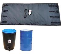 Couverture Chauffante Intégrale Pour Conteneurs Ibc De 200 À 1000 Litres (55/275 Gallons), 2000 W/4000 W, Thermostat Numérique De 0 À 150 °C (32 À 302 °F), Décongélation Rapide(Black,55Gal/200L)