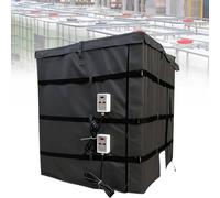 Couverture Chauffante Intégrale Pour Fûts Ibc De 200/1000 L (55/275 Gal), Température Réglable De 0 À 150 °C (32-302 °F), Chauffage Uniforme Et Décongélation Homogène(Black,275Gal/1000L)