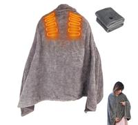 Couverture chauffante portable, châle doux et confortable, couverture chauffante USB, poncho chauffant rapide, couverture électrique portable pour l'hiver, l'intérieur et l'extérieur
