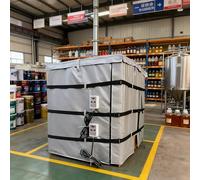 Couverture Chauffante Portable Ibc Isolée,Couverture Chauffante Portable Réservoir Ibc À Couverture Complète-2000w/4000w, Température Réglable 0~120℃,Convient Aux Fûts D'huile,Fûts De Miel 1000L
