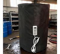 Couverture Chauffante Pour Cuve Ibc 55/275 Gallons,RéServoir Chauffant à Couverture ComplèTe Avec Thermostat, Couverture Thermique Baril PéTrole,Pour TempéRatures ExtrêMement Basses 200LBlack