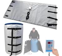 Couverture Chauffante Pour Cuve Ibc 55/275 Gallons,RéServoir Chauffant à Couverture ComplèTe Avec Thermostat, Couverture Thermique Baril PéTrole,Pour TempéRatures ExtrêMement Basses 200LGrey