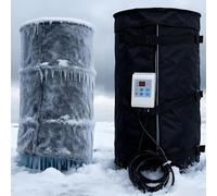 Couverture Chauffante Pour FûT D'Huile 2000 W, Avec Couvercle Et RéGulateur De TempéRature De 0 à 120 °C, Pour FûT Ibc De 200 Litres (53 Gallons), Pour Usine Atelier Black