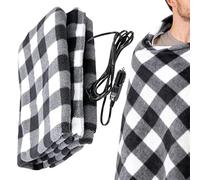 Couverture chauffante pour voiture, 3 niveaux d'arrêt automatique, couverture chauffante de voiture 12 V - pour le camping, les trajets en voiture, les sorties en famille, les femmes, les adultes et