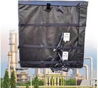 Couverture Chauffante Professionnelle Intégrale Pour Conteneur Ibc 55/275 Gallons, 2000 W/4000 W, Température Réglable De 0 À 150 °C (32 À 302 °F), Chauffage Rapide, Amovible(Black,275Gal/1000L)