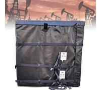 Couverture Chauffante Professionnelle Intégrale Pour Conteneur Ibc/Réservoir De 55/275 Gallons, Chauffage Rapide Et Haute Puissance (2000 W/4000 W), Contrôle Numérique, 0~150℃(Black,275Gal/1000L)