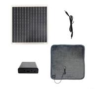 Couverture chauffante solaire 10 W 5 V avec 3 niveaux de température, chauffage rapide en 3 secondes, tapis chauffant pliable pour animaux de compagnie et chaises, antidérapant, pour camping et maison