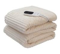 Plaid chauffant - Terraillon - KOOMY CREME - 180x130 cm - Flanelle & Sherpa - 9h Autonomie