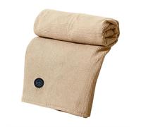 Couverture Chauffante USB, Châle Chauffant Électrique Portable À Fermeture Éclair Souple, Couverture Chauffante For Femme, Usage Domestique Et Professionnel, Sans Batterie Externe(Brown)