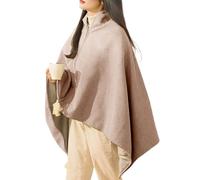 Couverture Chauffante USB, Châle Chauffant Portable, Couverture Chauffante Électrique Sans Fil Douce Avec Fermeture Éclair, 3 Réglages De Chauffage For Voiture Maison Bureau(Beige)