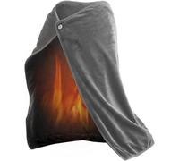 Couverture Chauffante USB Coussin Écharpe Chauffante Couverture Chauffante Electrique Flanelle 100x70cm Peut être Utilisé comme Écharpe Chauffante ou Couverture Genouillère, Gris, 1 Pièce