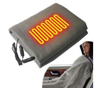 Couverture Chauffante Voiture | Couverture Électrique Chauffante Rapide 12V | Plaid Chauffant Doux et Chaud pour Siège Auto, Voyage, Camping, Hiver, Réchauffement Instantané