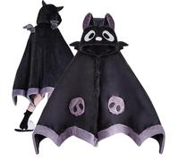 Couverture chauve-souris - Couverture portable - Cape à capuche pour cosplay | Design d'aile de démon super douce - Couverture à capuche mignonne d'anime - Couverture de sieste confortable pour les