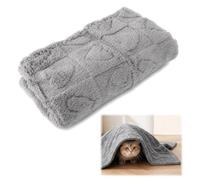 Couverture Chien 76 x 100 cm - Plaid Chat Doux Lavable Gris | Couverture pour chien en polaire corail 100 % polyester pour canapé voiture panier cage voyage et petits animaux