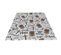 Couverture chrétienne Jésus religieuse chaude douce légère décoration | Couverture religieuse pour restaurant, hôtel, jardin, intérieur, extérieur, vacances, fête, maison, chambre, appartement