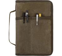 Couverture Classique En Toile Cirée Avec Fermeture Éclair-Pour Journal Intime-Couverture Imperméable Pour Cahier-5 X 8 Blocs-Notes-Format A5-Motif Tour Lumineuse-Marron