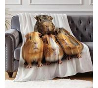 Couverture Cochon d'Inde 100 x 130 cm Plaid Enfant Doux Cadeau Décoration Canapé Chambre